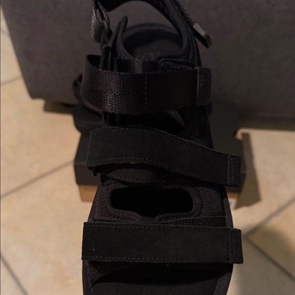 UGG Black Suede Open-Toe Sandals